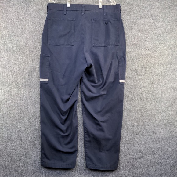 FedEx Men's Stan Herman Uniform Reflective Pants Blue Size 36x30 Employee - Picture 2 of 12